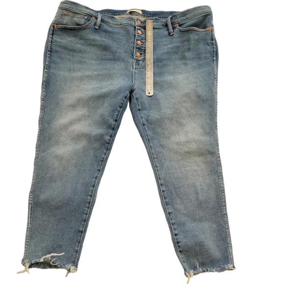 MADEWELL 37 P High-Rise Skinny Jeans in Cordova Wash: Button-Front Edition - Picture 1 of 8